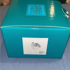 Teal Gift Box with Squirrel Design